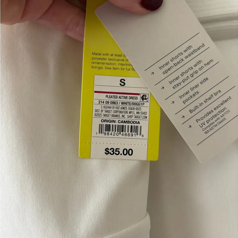 Target All in Motion athletic dress pleated skirt size Small. NWT. - Picture 2 of 6